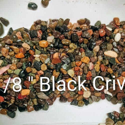 1/8" Black Criva Pebbles